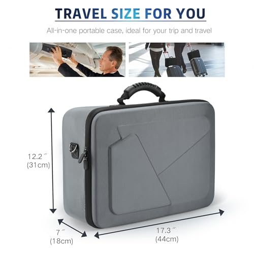 Gelozid Hard Shell Carrying Case for PS5, Protective Console Case for PlayStation 5 and Controllers, Portable Travel Case Compatible with PS5 Disk Digital Edition Games and Gaming Accessories(Grey) - Image 6