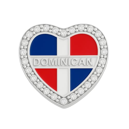 Dominican Heart Map and Round Charm, Dominican Republic Gift Charm, Sterling Silver, Gift For Wife, Women, Friends, Family, Compatible To Pandora2