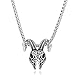 Retro Persönlichkeit Schafskopf Anhänger Halskette Kreative Punk Silber Farbe Ziege Kopf Anhänger Halskette Männer Und Frauen Hip Hop Schmuck Geschenk
