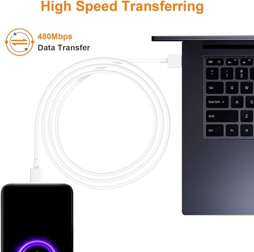 Image of Rapid Quick Dash Fast Charging Cable Compatible With Vivo V27, Vivo T2 Pro 5G, T2x 5G, Y200 5G, Y55s, V29e, Y200, Y02,Y16 Original USB Cable| (3.1 Amp, 1 Meter /3.2 Feet, WHITE)