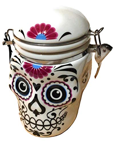 Boston Warehouse Day Of The Dead Skull Hinged Jar (32827) #TOP14