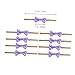Didiseaon 100PCS Bow Tie Ribbon for Baking Purple Packing Ties for Candy Bags Sealing for Treat Bags for Party and Wedding Decorations