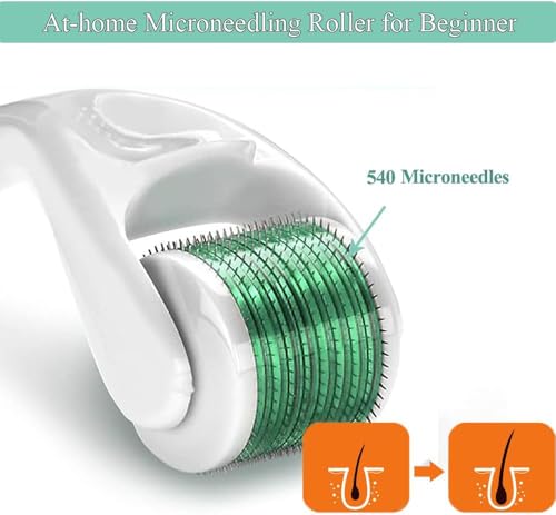 Zemolo 2Pcs Derma-Roller 1mm with 1.5mm, Beard Roller Microneedling Roller with 540 Needles, Micro-Needles, Derma-Roller for Men & Women Hair Skin Face and Body, Wrinkles - Image 3