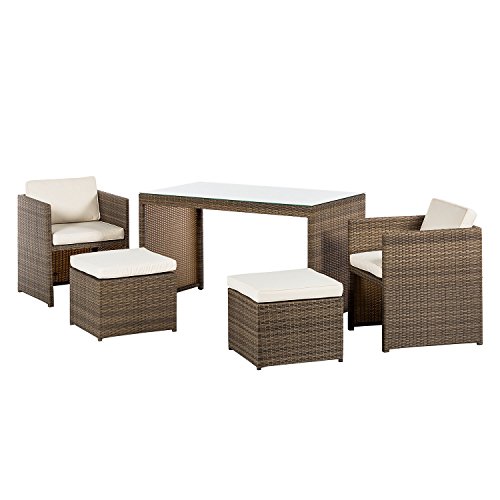 MERXX Loungemöbel-Set Merano savannagrau 11tlg. inkl. Kissen