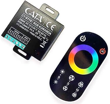 CATA CT-9116 Dokunmatik RGB LED Kumanda 24A 288W 12V 20m Menzilli Uzaktan Kontrol  nitesi [Enerji S n f  F]