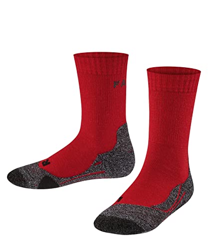 FALKE Unisex Kids TK2 Explore Hiking Socks, Red (Fire 8150), 10-12.5
