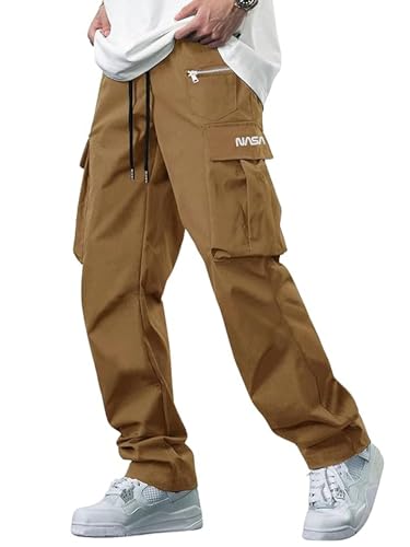 Image of DEEMOON Men's Cargo Pants Outdoor Hiking Multi-Pocket Utility Long Trousers | Men's Cargo