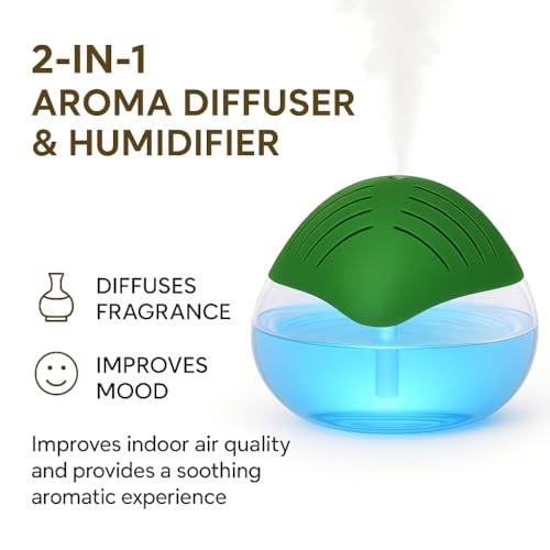 Image of Aroma Diffuser & Air Humidifier | 1.5L Capacity | Soothing LED Light | Aromatherapy for Home, Office, Spa | Covers 500 Sq.Ft | Essential Oil Diffuser for Relaxation