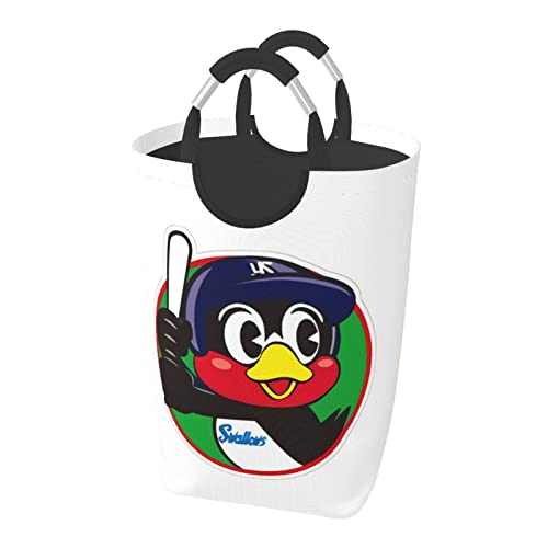東京ヤクルトスワローズ大容量50Lランドリーバスケット ランドリーかご 洗濯ボックス 収納ボックス 収納バッグ 袋 おしゃれなインテリア雑貨 折りたたみ 雑貨収納 持ち手付き