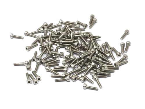 Image of iexcell 100 Pcs M2.5 x 10mm Thread Pitch 0.45 mm Stainless Steel 304 Hex Socket Head Cap Screws Bolts Kit