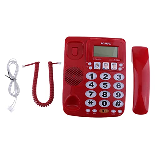 MYADDICTION-Fixed-Telephone-Home-Hotel-Fast-Dial-Amplified-Photo-Phone-KX-2035CID-Red-Home-Telephones-Accessories-Corded-Telephones-consumerelectronics