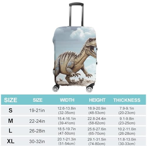 Dinosaur Walking Dinosaur Walking Printed Luggage Cover Protector, Fits 18-32 Inch Luggage2
