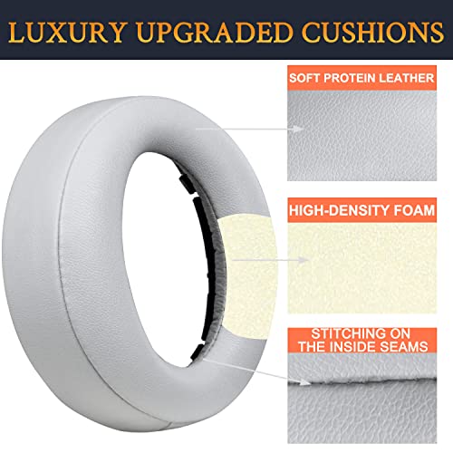 Image of SOULWIT Ear Pads Cushions for Sony New Gold Wireless PlayStation PS4 Headset, Replacement Earpads for 2018 Version, Headphone Model CUHYA-0080 - Grey