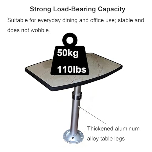 Mesa de comedor para autocaravanas desmontable y regulable para yate 4