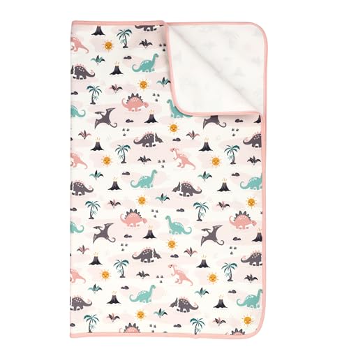 Florith Baby & Kids Pee Pads Washable Waterproof Reusable Bed Pad for Potty Training Bedwetting & Diaper Changing 3139 Mattress Protector for Crib & Toddler Bed Dinosaur