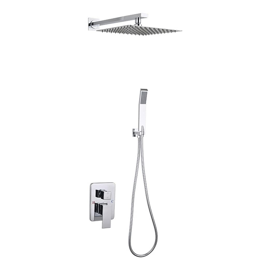 Système de douche encastré avec technologie d'injection d'air et pommeau 20 cm