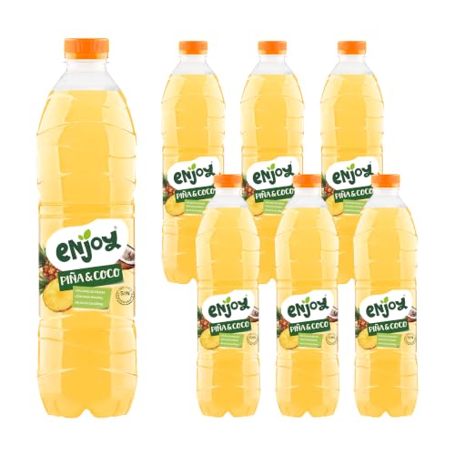 Enjoy Piña y Coco Refresco sin Gas Bajo en Calorías Botella 6 X 1,5L