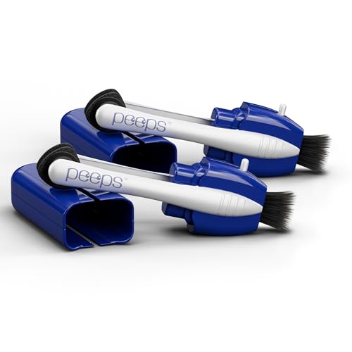 Peeps Glasses Cleaner - for Eyeglasses, Reading Glasses, and More - Lens Cleaner with Carbon Microfiber Tech - Injected Blue - 2 Count (Pack of 1)