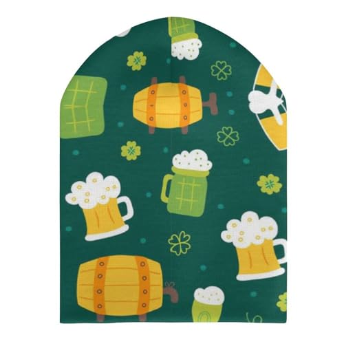 Celebrate St Patrick's Day Kids Beanie Hat for for Girls Boys Children Cap Winter Knitted Chemo Cancer Headwear Accessories Gifts Decoration Black3