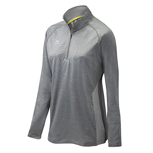 Mizuno Elite 9 Fire Veste de sport femme avec demi-zip respirant pour rester au sec en course
