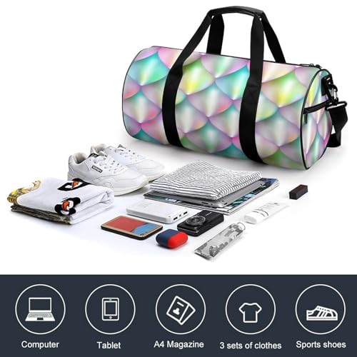 Sac de sport gym queue de sirène coloré - Sac week-end et duffel bag 45cm - 4