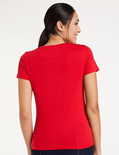 Image of Amazon Brand - Symbol Women Cotton Stretch Regular Fit Round Neck Half Sleeve T-Shirt (Available in Plus Sizes)