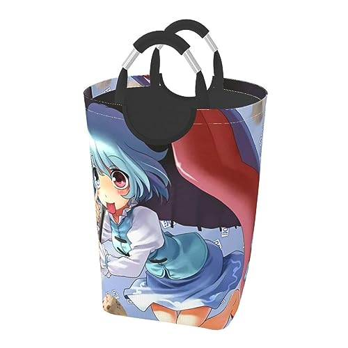 東方多々良 小傘 ランドリーバスケット ランドリーバッグ ランドリー収納 防水 取っ手付き 収納バスケット 折り畳み 大容量 衣類収納バッグ 省スペース 蓋なしかご