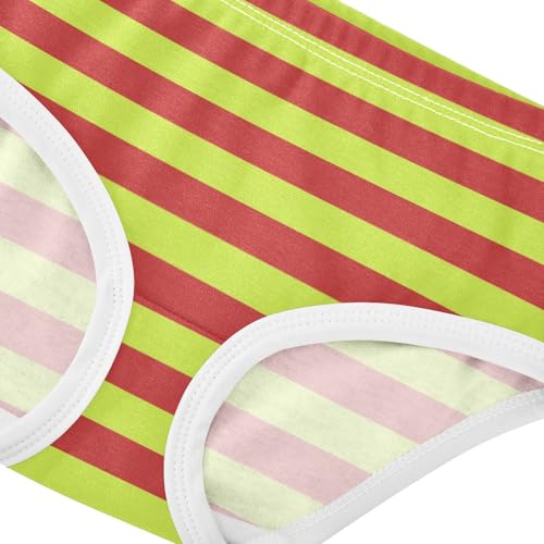 Red Grass Green Stripe Toddler Girls's Underwear 2T4