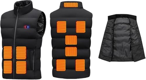 Chaleco calefactable eléctrico para hombre talla XXL con 11 zonas de calor 2