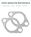 UNLRAE 2PCS Exhaust Gasket,Car Accessories Exhaust Flange Gasket,2-Bolt High Temp Catalytic Converter Gaskets for Cars,Trucks,Automotive Replacement Muffler Gaskets,Replaces #120-06310-0002 (2.5in)