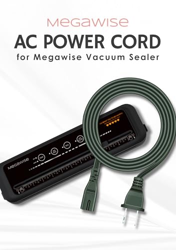 Image of Durable Replacement AC Power Cord for MegaWise Vacuum Sealer Machines - 4FT Extension Cable with Secure WD-01 Plug & WD-23 Socket, Safe & Reliable Power Connection