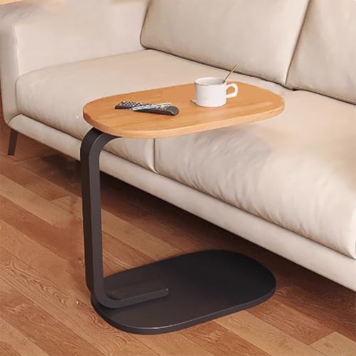 Mesa auxiliar en C beige para cenar cómodamente sin ocupar espacio en casa 2