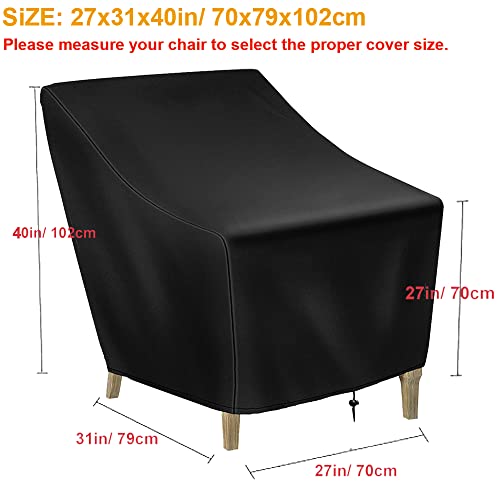 Patio Chair Cover Outdoor Skyour Waterproof Single Lounge Deep Chair Sofa Furniture Protector Covers for Backyard Veranda Lawn Garden (2) - Image 2