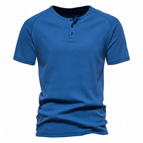 Men's T Shirt For Sports Outdoor Sports Shirt Men's Short Sleeve Tshirt Men's Men's Sportswear Men's T-Shirt Activewear Men's Shirt I-Blue M