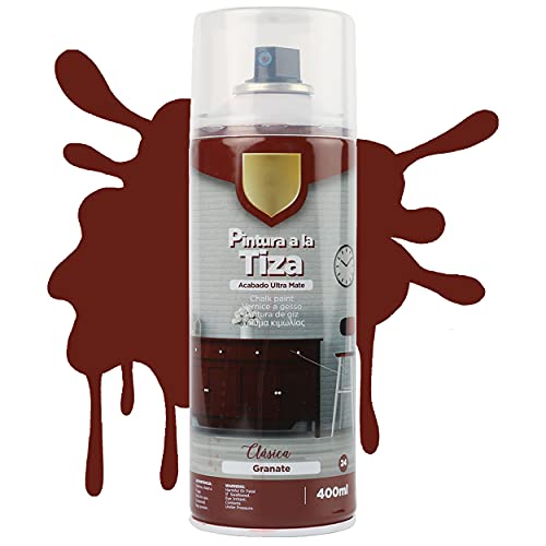 H HANSEL HOME Pintura Spray a la Tiza Acabado Ultra Mate Granate 400ml