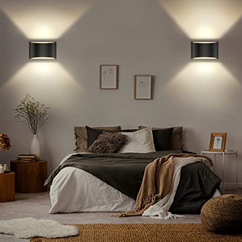Reikot Indoor Wall Sconces | Aluminum Modern Led Wall Lights Hardwired Up And Down Wall Mount Light, Dimmable, Suitable For Bedroom,Living Room, Hallway, Warm White 3000K, 1400Lm (1 Pack) #TOP6
