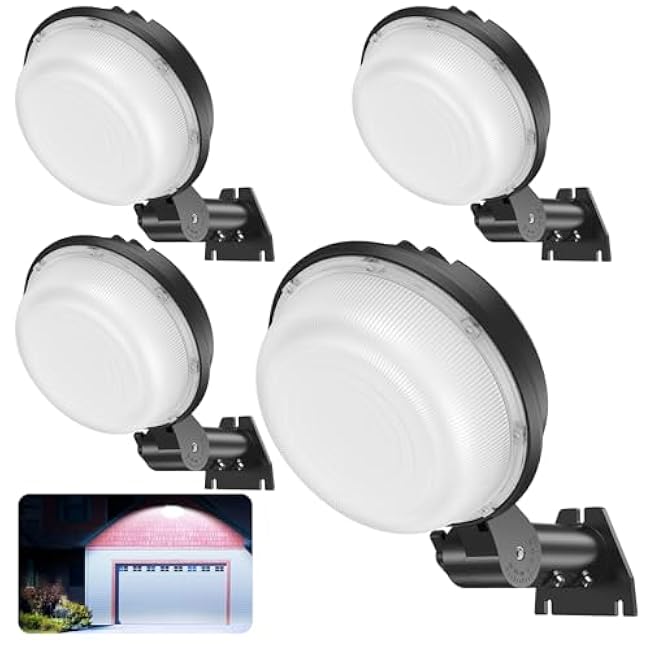 150W LED Barn Light 21000LM Yard Area Light Dusk to Dawn Outdoor Lighting with Photocell 5000K Daylight IP65 Waterproof LED Flood Security Parking Lot Lights for Street Farmhouse Garage, 4 Pack
