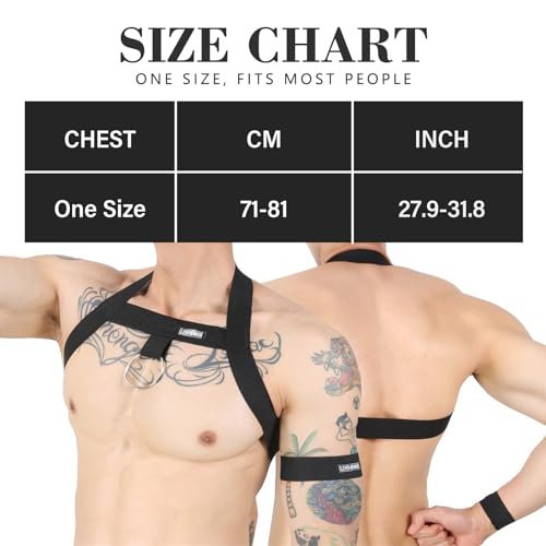 Image of Mens Harness Belt Nylon Elastic Body Shoulder Strap Sexy Halter Club Wear Cosplay Costume