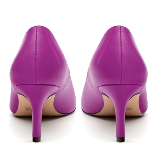 Women's Pumps Pointed Toe Mid Heels Fashion Solid Matte Wedding Working Party Dress Slip On Shoes for Women4