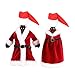 Produktbild Novsix Weinflaschenkleid und Rock und Mini-Weihnachtsmannmütze, Weinflaschenabdeckung, Dekoration für Zuhause, Urlaub, Party