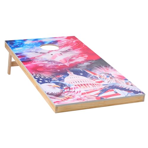 VEVOR Cornhole Set, 4x2 ft Corn Hole Game Boards, Solid Wood Portable Toss Board, Indoor and Outdoor Cornhole Play for Adults, Include 8 Bean Bags and Carrying Case, for Yard, Backyard, Beach, Camping - Image 8