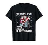 Biker Santa Motorcycle Fan Merry Christmas Xmas Holidays T-Shirt