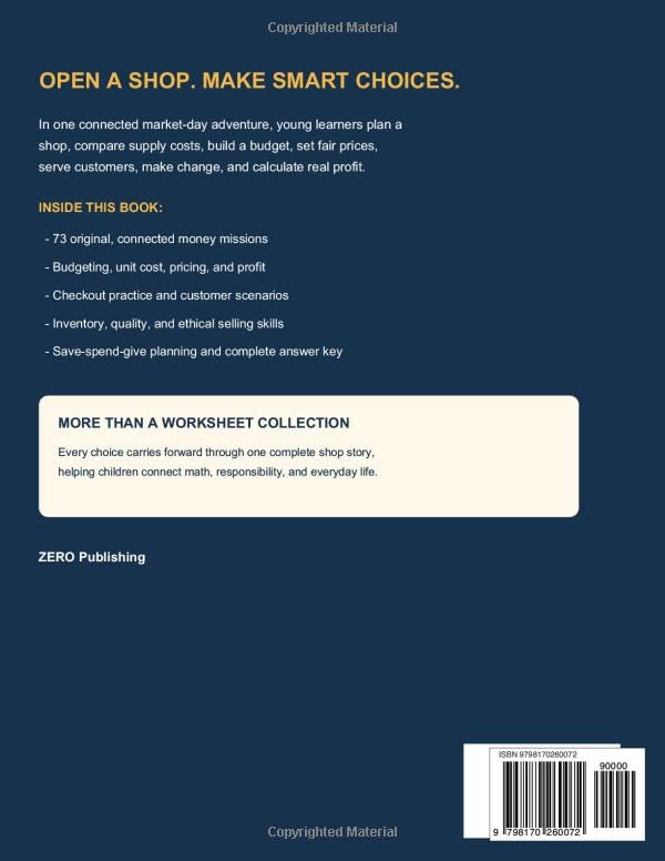 Market Day Money Quest: A Hands-On Shop Simulation for Kids Ages 7–9: Budget, Compare Costs, Set Prices, Make Change, Save, and Give image 3