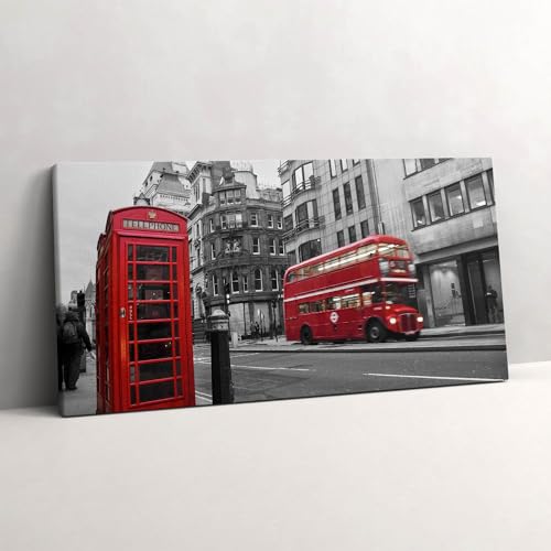 Toile 120x60cm bus américain imprimée en haute définition pour grand mur vide