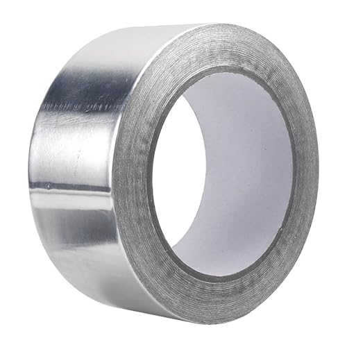 Image of Aluminum Foil Tape, 0.1 mm Thick, 1.97 Inch Wide, 65.6 Feet Silver Tape for Metal Repair, Foamboard, Insulation, Sealing and Patching Hot and Cold Air Ducts (1)