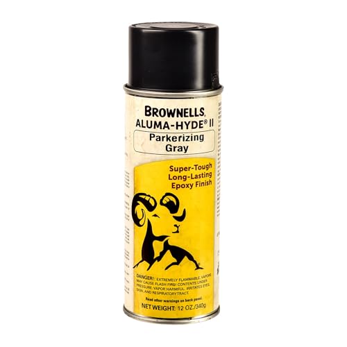 Brownells Aluma-Hyde II Epoxy Based Firearm Finish Spray Coating Protection Paint, Aerosol Can, 12 oz. (340g) Parkerizing Gray