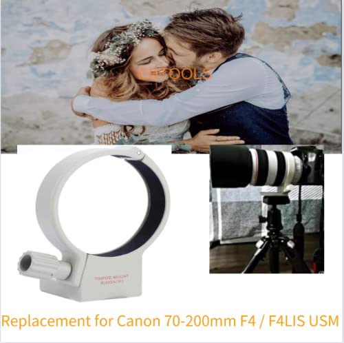 Elerose for Canon 80 200 70-200 mm Tripod Mounting Ring, Aluminium Alloy Material Universal for Canon F4/F4LIS USM - Image 2