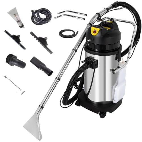 naturalpowev lavamoquette professionale, dotato 6 accessori pulizia 40l