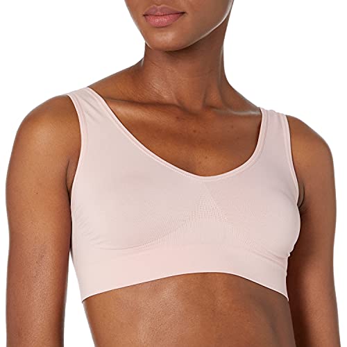 Rhonda Shear Women s Plus Size Seamless Leisure Bra, Dusty Pink, 3X