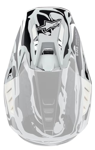 Alpinestars 8986523-906-OS: S-M5 Visor Mineral Cool Grey/Dark Grey Glossy